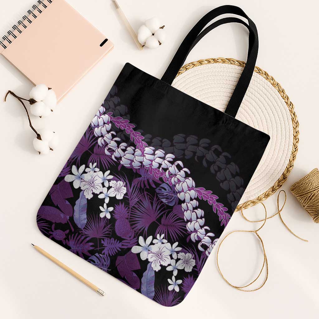 Poni Aloha Hawaii Lei Tote Bag Tropical Flowers Elegant Vibe - Polynesian Pride