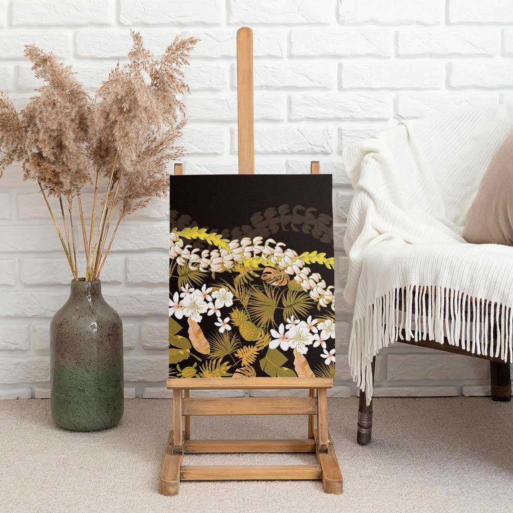 Kula Aloha Hawaii Lei Canvas Wall Art Tropical Flowers Elegant Vibe - Polynesian Pride