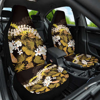 Kula Aloha Hawaii Lei Car Seat Cover Tropical Flowers Elegant Vibe LT14 One Size Gold - Polynesian Pride