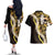 Kula Aloha Hawaii Lei Couples Matching Off The Shoulder Long Sleeve Dress and Hawaiian Shirt Tropical Flowers Elegant Vibe - Polynesian Pride