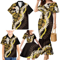 Kula Aloha Hawaii Lei Family Matching Mermaid Dress and Hawaiian Shirt Tropical Flowers Elegant Vibe LT14 - Polynesian Pride
