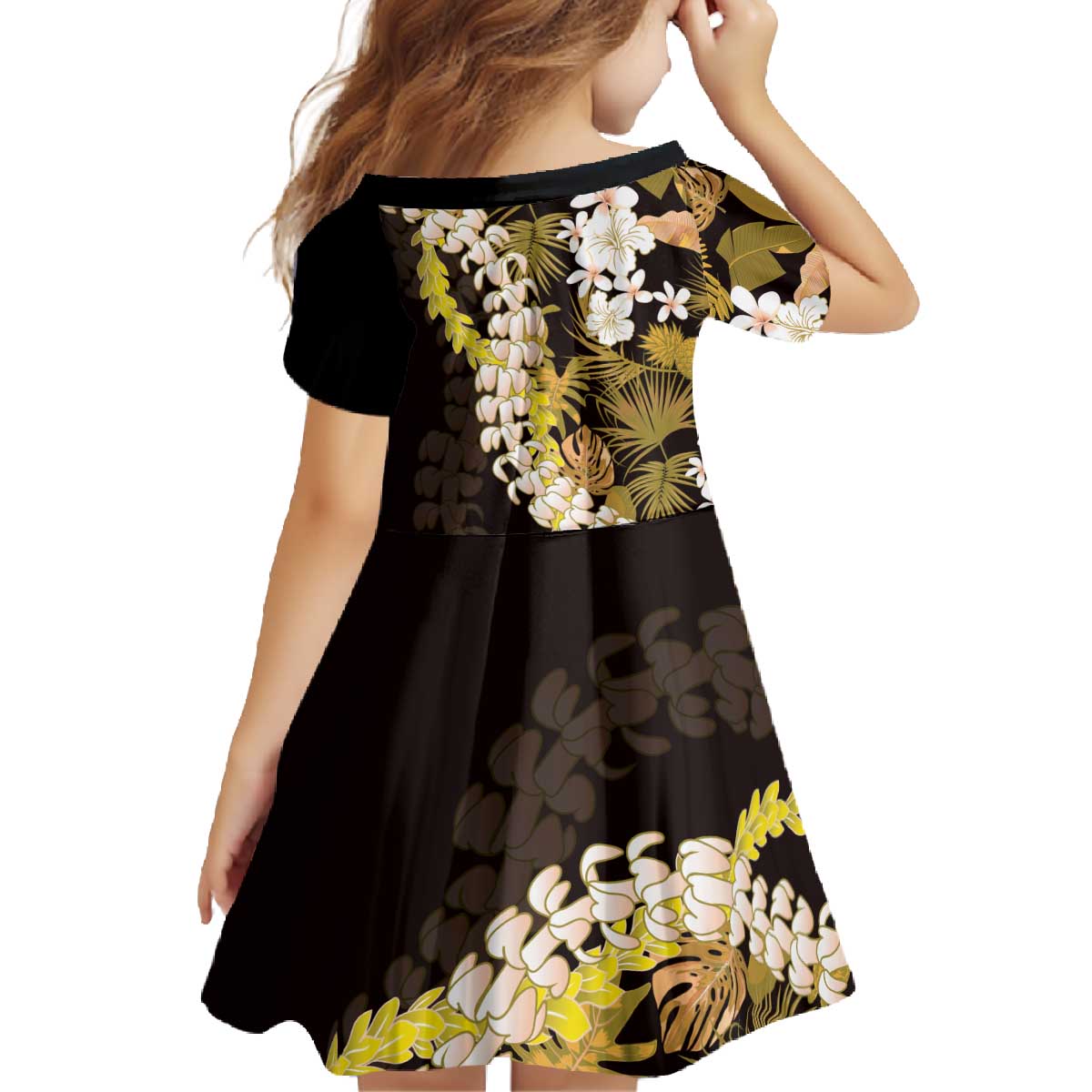Kula Aloha Hawaii Lei Family Matching Off The Shoulder Long Sleeve Dress and Hawaiian Shirt Tropical Flowers Elegant Vibe LT14 - Polynesian Pride
