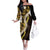 Kula Aloha Hawaii Lei Family Matching Off The Shoulder Long Sleeve Dress and Hawaiian Shirt Tropical Flowers Elegant Vibe - Polynesian Pride