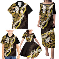 Kula Aloha Hawaii Lei Family Matching Puletasi and Hawaiian Shirt Tropical Flowers Elegant Vibe LT14 - Polynesian Pride