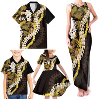 Kula Aloha Hawaii Lei Family Matching Tank Maxi Dress and Hawaiian Shirt Tropical Flowers Elegant Vibe LT14 - Polynesian Pride