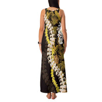 Kula Aloha Hawaii Lei Family Matching Tank Maxi Dress and Hawaiian Shirt Tropical Flowers Elegant Vibe LT14 - Polynesian Pride