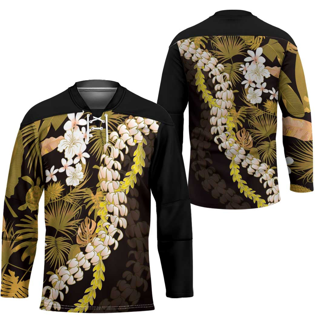 Kula Aloha Hawaii Lei Hockey Jersey Tropical Flowers Elegant Vibe - Polynesian Pride