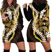 Kula Aloha Hawaii Lei Hoodie Dress Tropical Flowers Elegant Vibe - Polynesian Pride