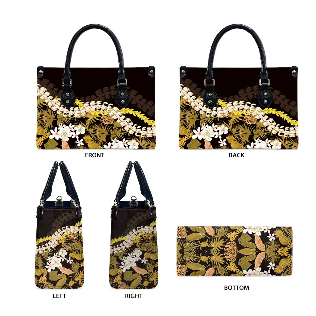 Kula Aloha Hawaii Lei Leather Bag Tropical Flowers Elegant Vibe - Polynesian Pride