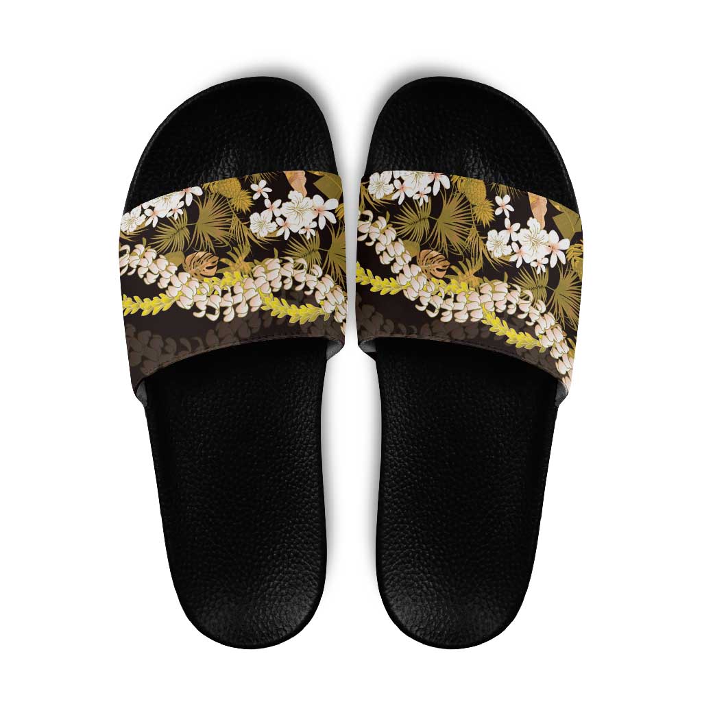Kula Aloha Hawaii Lei Slide Sandals Tropical Flowers Elegant Vibe - Polynesian Pride