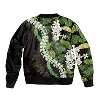 Omaomao Aloha Hawaii Lei Bomber Jacket Tropical Flowers Elegant Vibe - Polynesian Pride