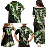 Omaomao Aloha Hawaii Lei Family Matching Puletasi and Hawaiian Shirt Tropical Flowers Elegant Vibe LT14 - Polynesian Pride