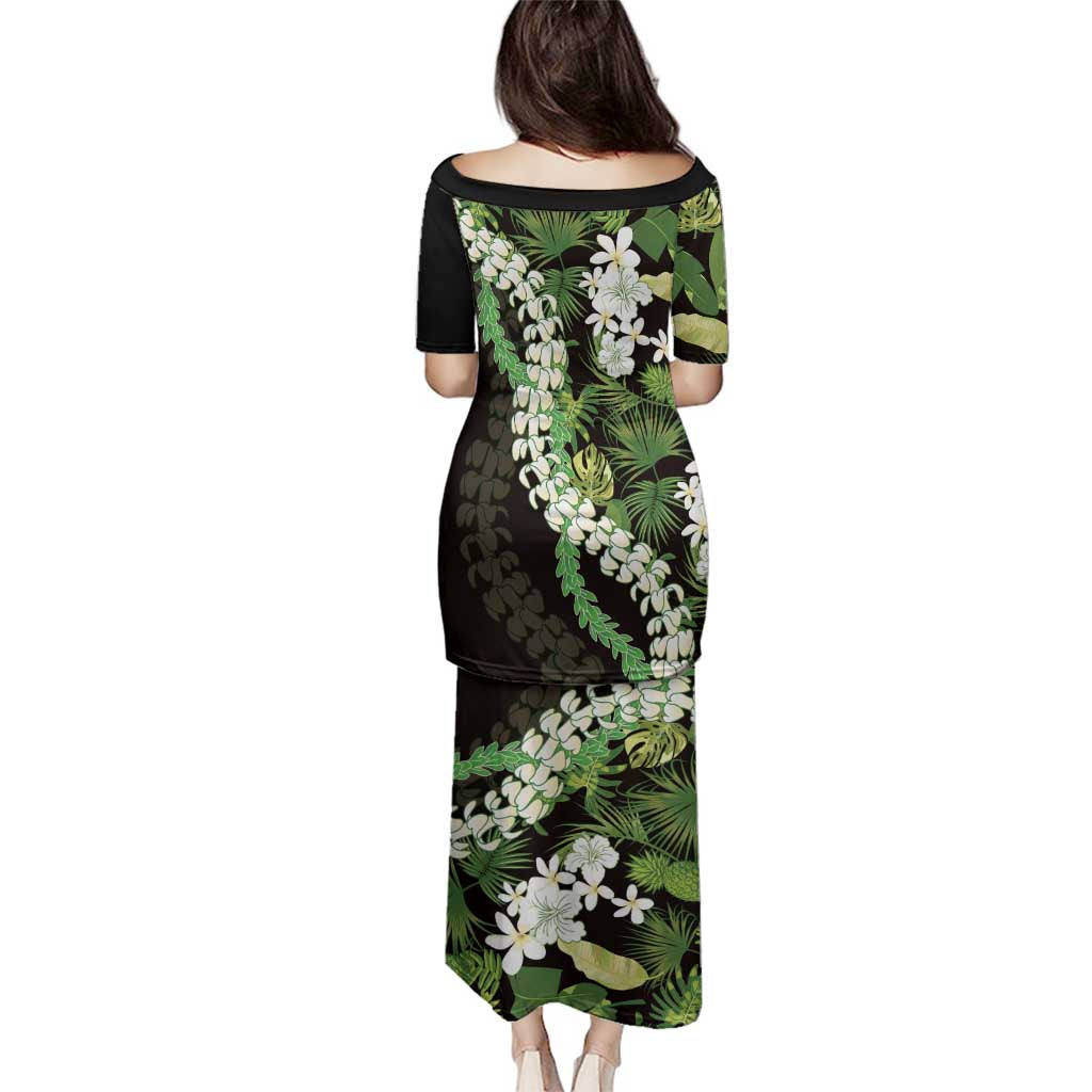 Omaomao Aloha Hawaii Lei Family Matching Puletasi and Hawaiian Shirt Tropical Flowers Elegant Vibe LT14 - Polynesian Pride