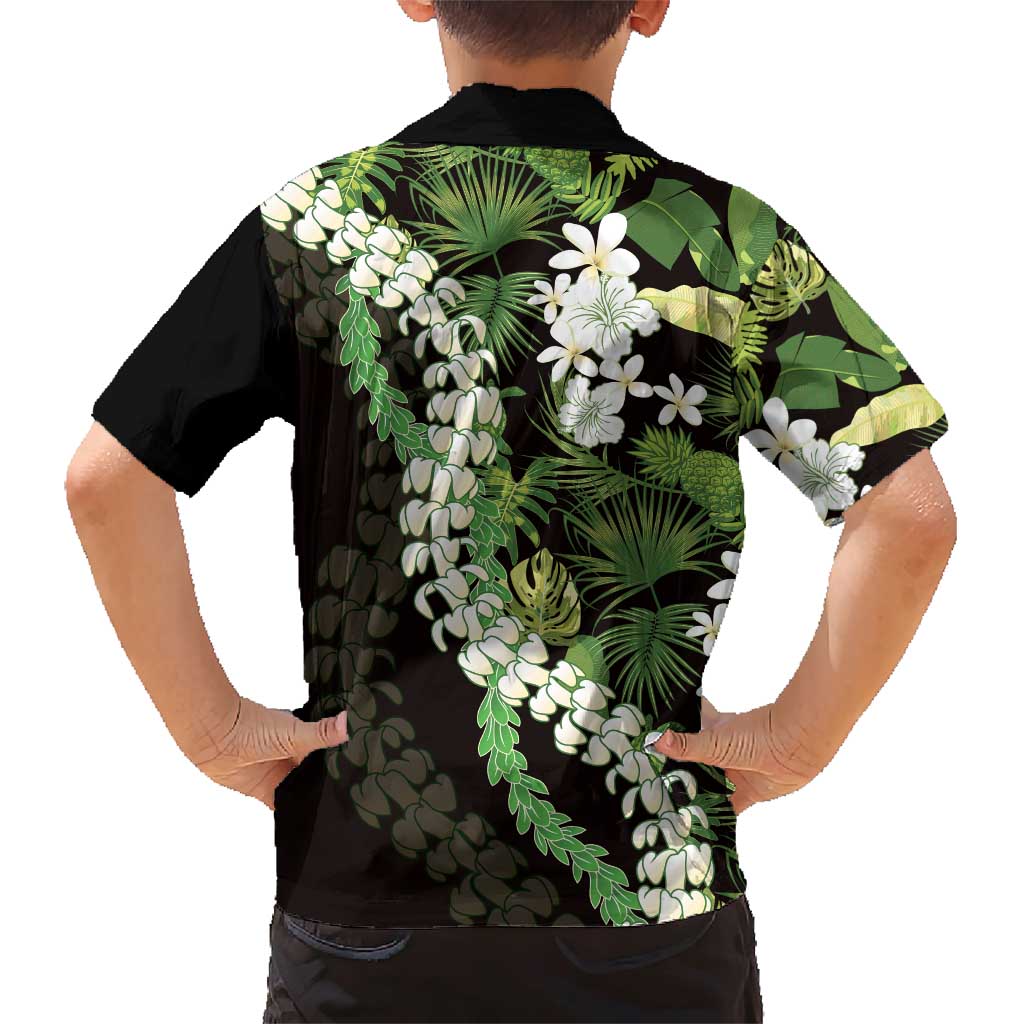 Omaomao Aloha Hawaii Lei Family Matching Short Sleeve Bodycon Dress and Hawaiian Shirt Tropical Flowers Elegant Vibe LT14 - Polynesian Pride