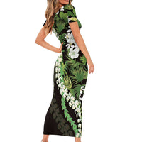 Omaomao Aloha Hawaii Lei Family Matching Short Sleeve Bodycon Dress and Hawaiian Shirt Tropical Flowers Elegant Vibe LT14 - Polynesian Pride