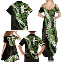 Omaomao Aloha Hawaii Lei Family Matching Summer Maxi Dress and Hawaiian Shirt Tropical Flowers Elegant Vibe LT14 - Polynesian Pride