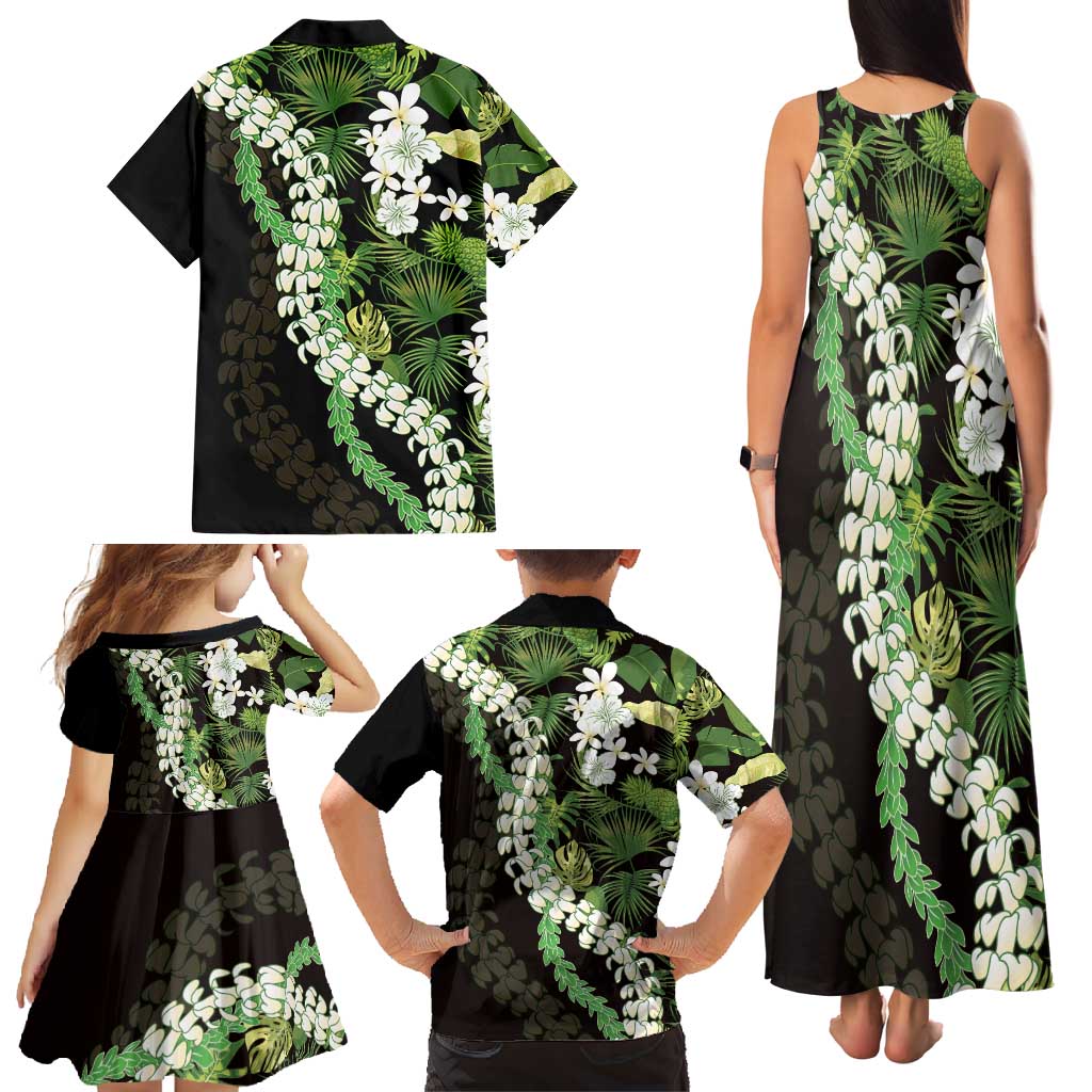 Omaomao Aloha Hawaii Lei Family Matching Tank Maxi Dress and Hawaiian Shirt Tropical Flowers Elegant Vibe LT14 - Polynesian Pride