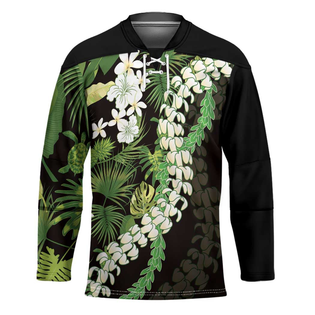 Omaomao Aloha Hawaii Lei Hockey Jersey Tropical Flowers Elegant Vibe - Polynesian Pride
