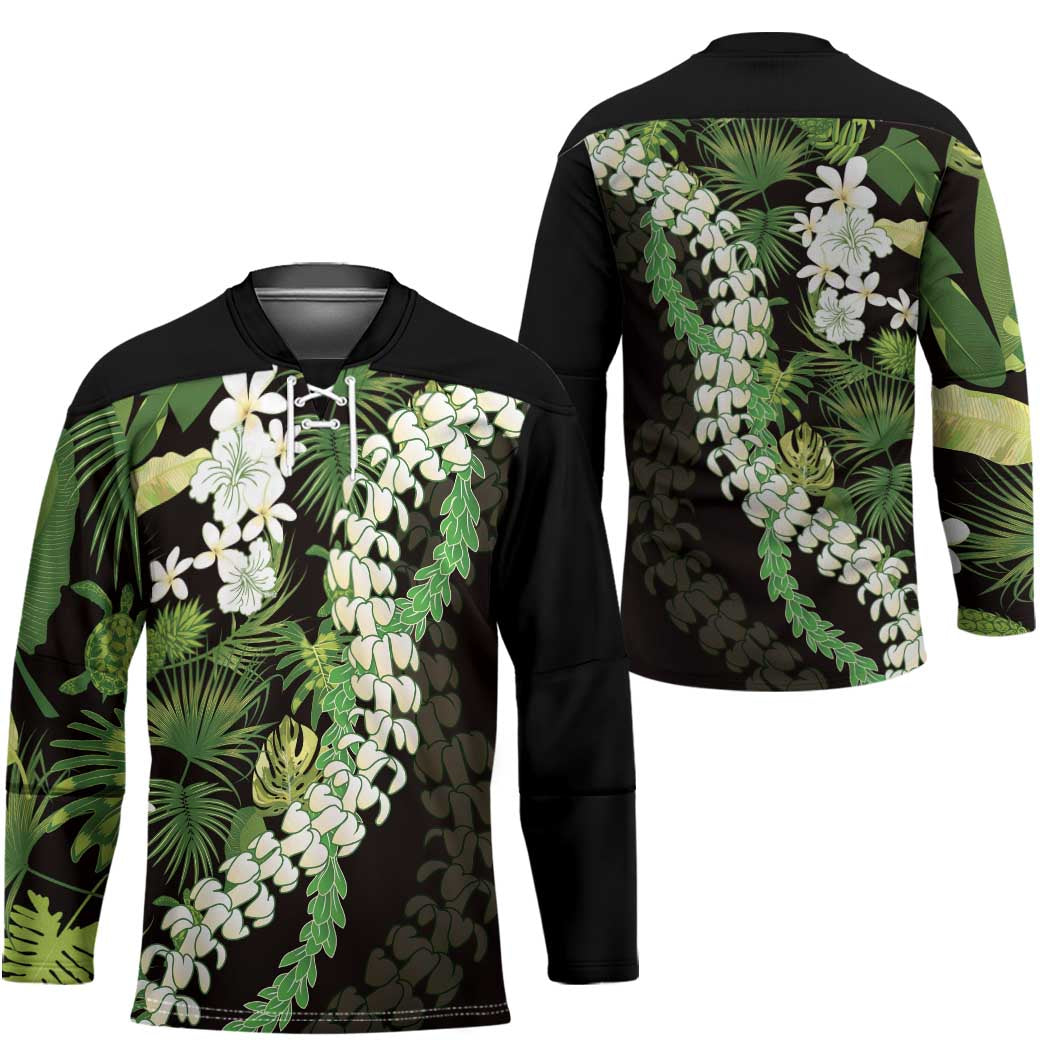 Omaomao Aloha Hawaii Lei Hockey Jersey Tropical Flowers Elegant Vibe - Polynesian Pride