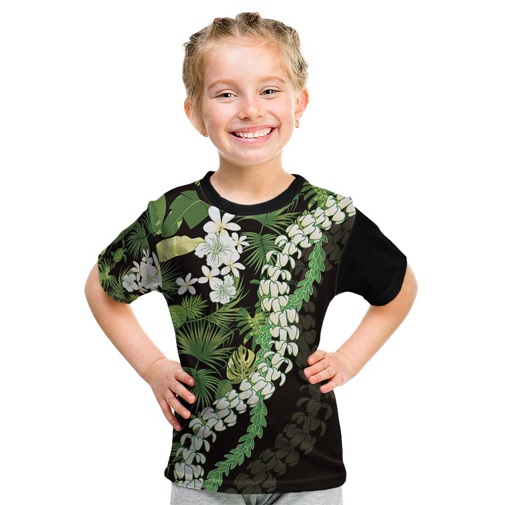 Omaomao Aloha Hawaii Lei Kid T Shirt Tropical Flowers Elegant Vibe - Polynesian Pride