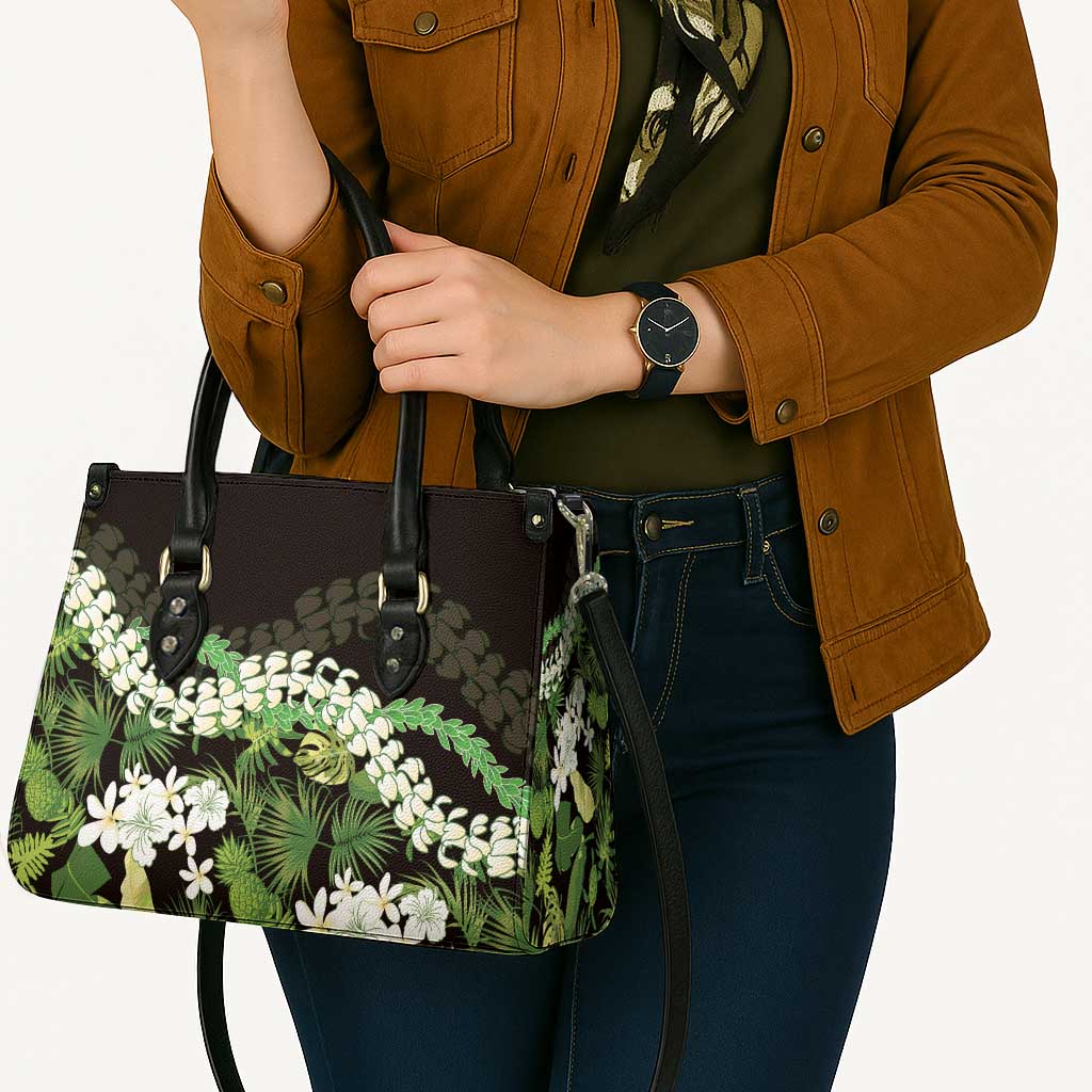Omaomao Aloha Hawaii Lei Leather Bag Tropical Flowers Elegant Vibe - Polynesian Pride