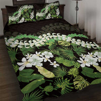 Omaomao Aloha Hawaii Lei Quilt Bed Set Tropical Flowers Elegant Vibe LT14 Green - Polynesian Pride
