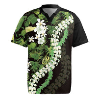 Omaomao Aloha Hawaii Lei Rugby Jersey Tropical Flowers Elegant Vibe LT14 Green - Polynesian Pride