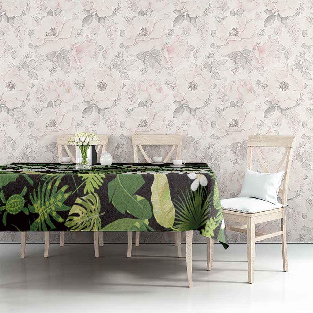 Omaomao Aloha Hawaii Lei Tablecloth Tropical Flowers Elegant Vibe - Polynesian Pride