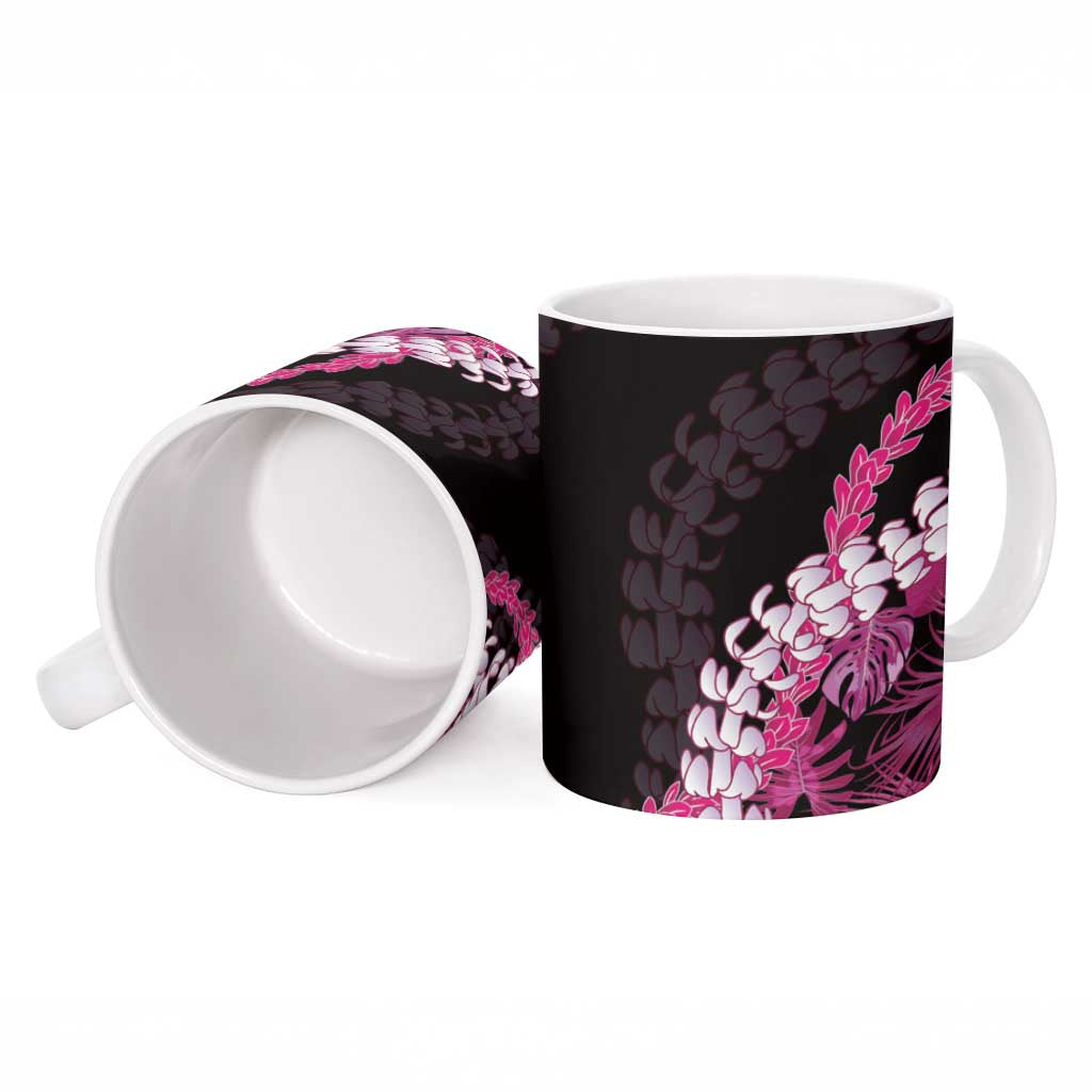 Akala Aloha Hawaii Lei Ceramic Mug Tropical Flowers Elegant Vibe - Polynesian Pride