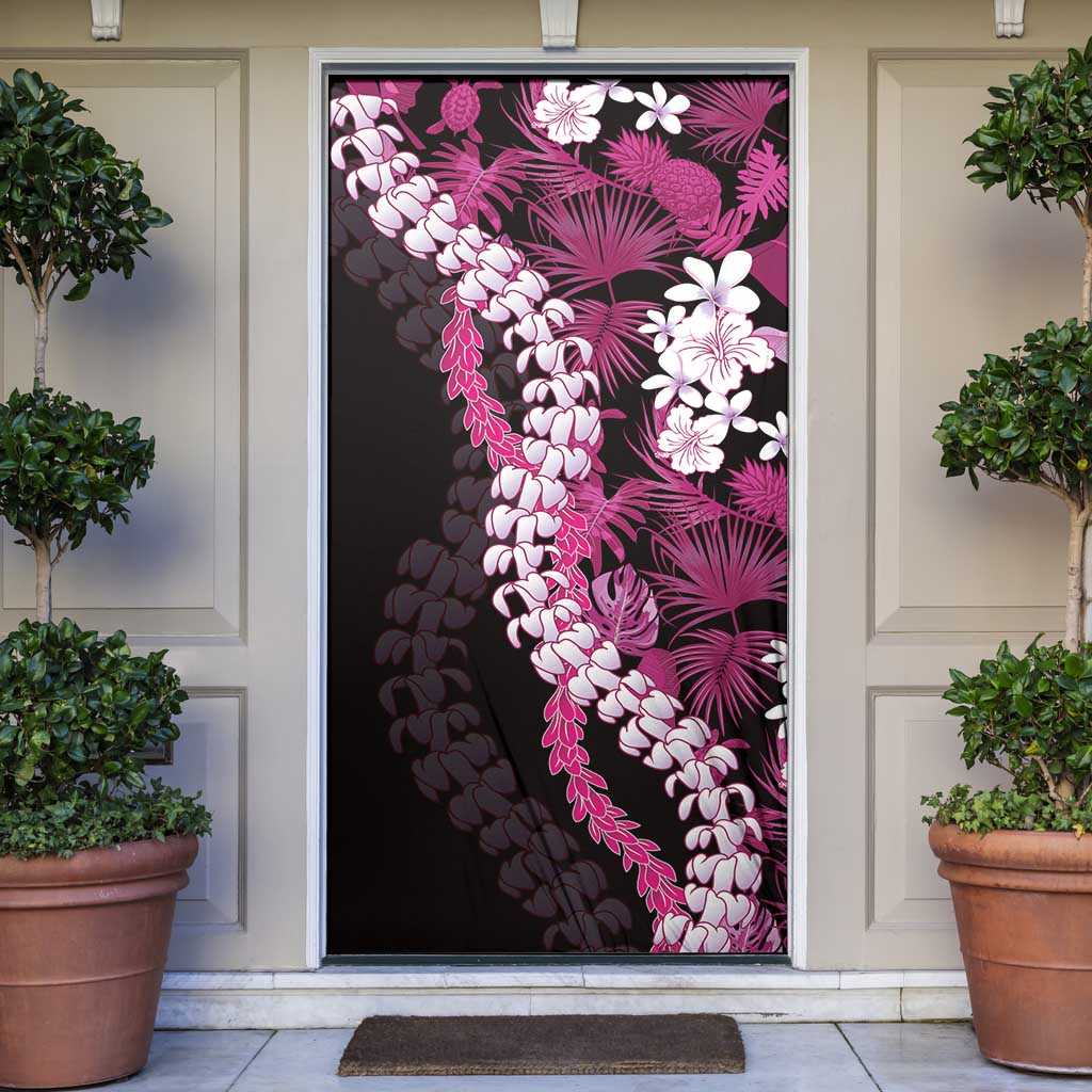 Akala Aloha Hawaii Lei Door Cover Tropical Flowers Elegant Vibe LT14 Pink - Polynesian Pride