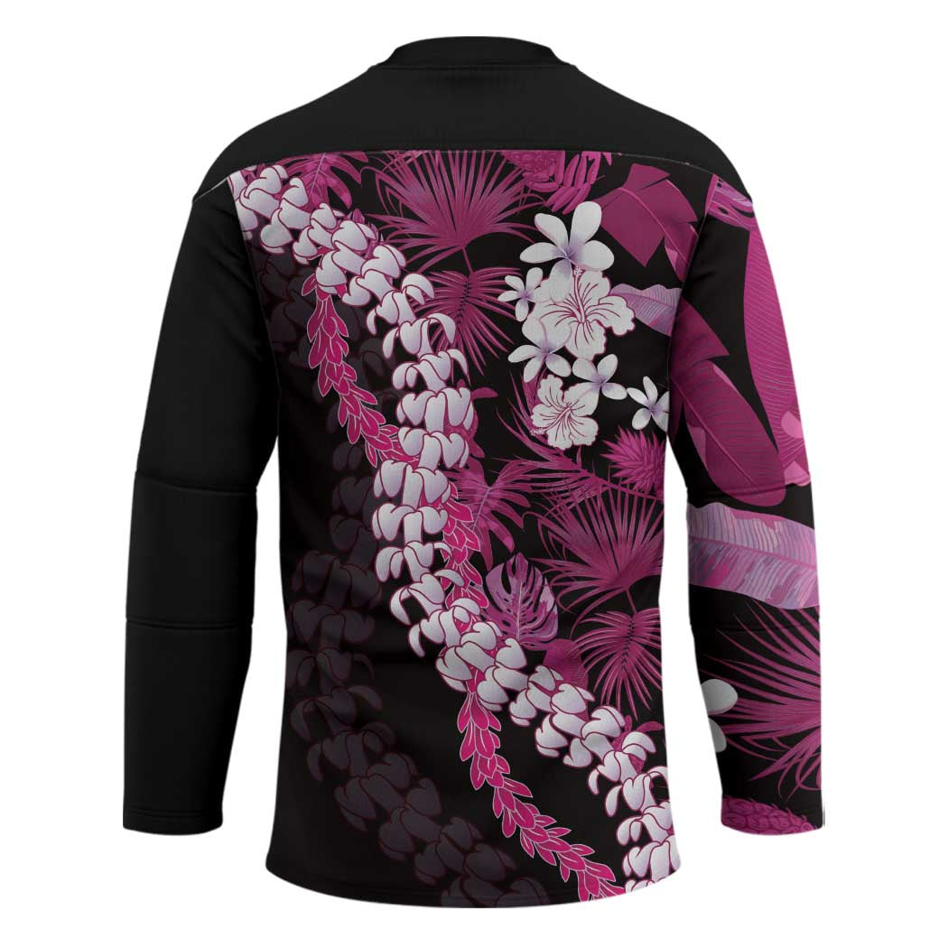 Akala Aloha Hawaii Lei Hockey Jersey Tropical Flowers Elegant Vibe - Polynesian Pride