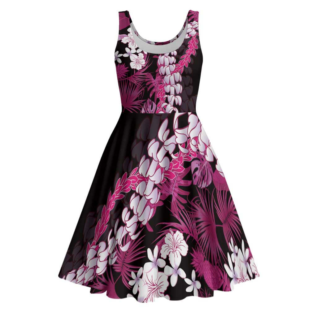 Akala Aloha Hawaii Lei Midi Dress Tropical Flowers Elegant Vibe - Polynesian Pride