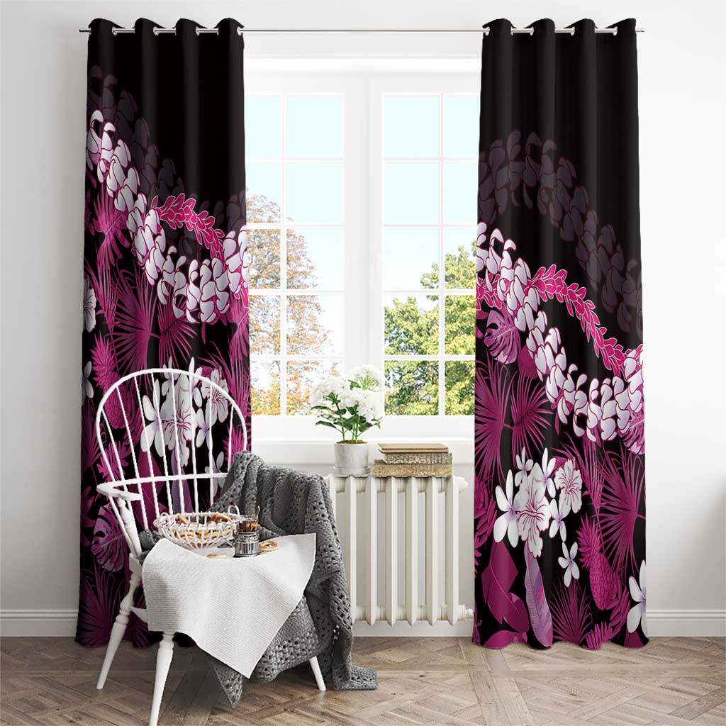 Akala Aloha Hawaii Lei Window Curtain Tropical Flowers Elegant Vibe - Polynesian Pride