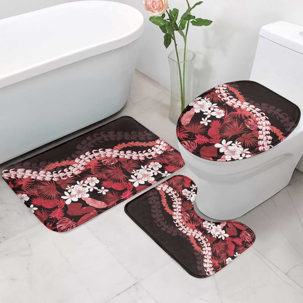 Ulaula Aloha Hawaii Lei Bathroom Set Tropical Flowers Elegant Vibe - Polynesian Pride