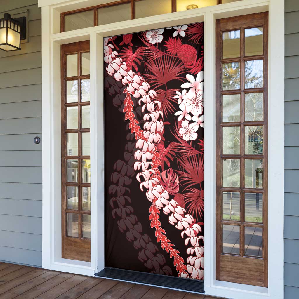 Ulaula Aloha Hawaii Lei Door Cover Tropical Flowers Elegant Vibe LT14 - Polynesian Pride