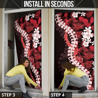 Ulaula Aloha Hawaii Lei Door Cover Tropical Flowers Elegant Vibe LT14 - Polynesian Pride