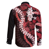 Ulaula Aloha Hawaii Lei Family Matching Long Sleeve Bodycon Dress and Hawaiian Shirt Tropical Flowers Elegant Vibe LT14 - Polynesian Pride