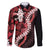 Ulaula Aloha Hawaii Lei Family Matching Off The Shoulder Long Sleeve Dress and Hawaiian Shirt Tropical Flowers Elegant Vibe - Polynesian Pride