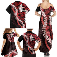 Ulaula Aloha Hawaii Lei Family Matching Summer Maxi Dress and Hawaiian Shirt Tropical Flowers Elegant Vibe LT14 - Polynesian Pride