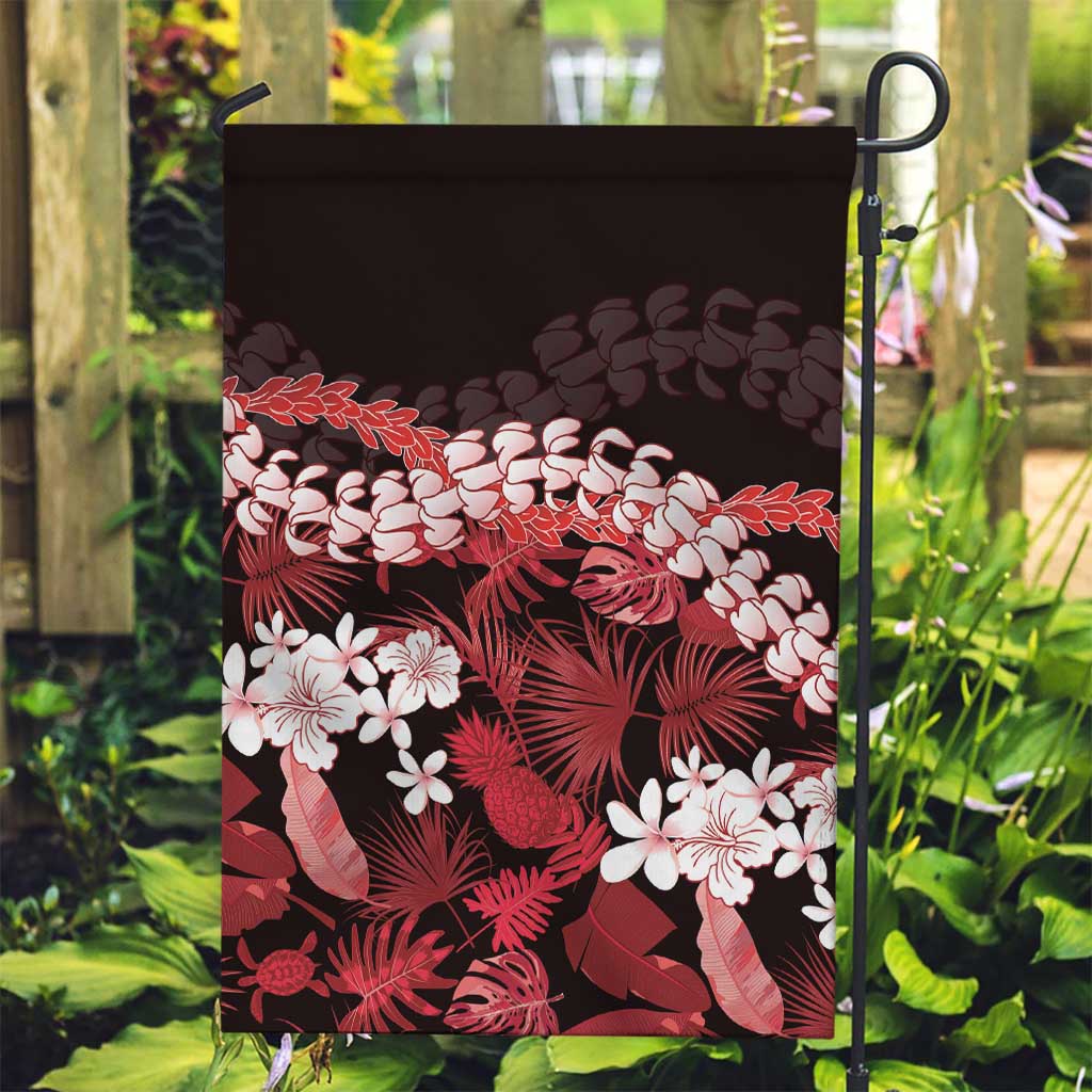 Ulaula Aloha Hawaii Lei Garden Flag Tropical Flowers Elegant Vibe - Polynesian Pride