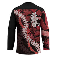 Ulaula Aloha Hawaii Lei Hockey Jersey Tropical Flowers Elegant Vibe - Polynesian Pride