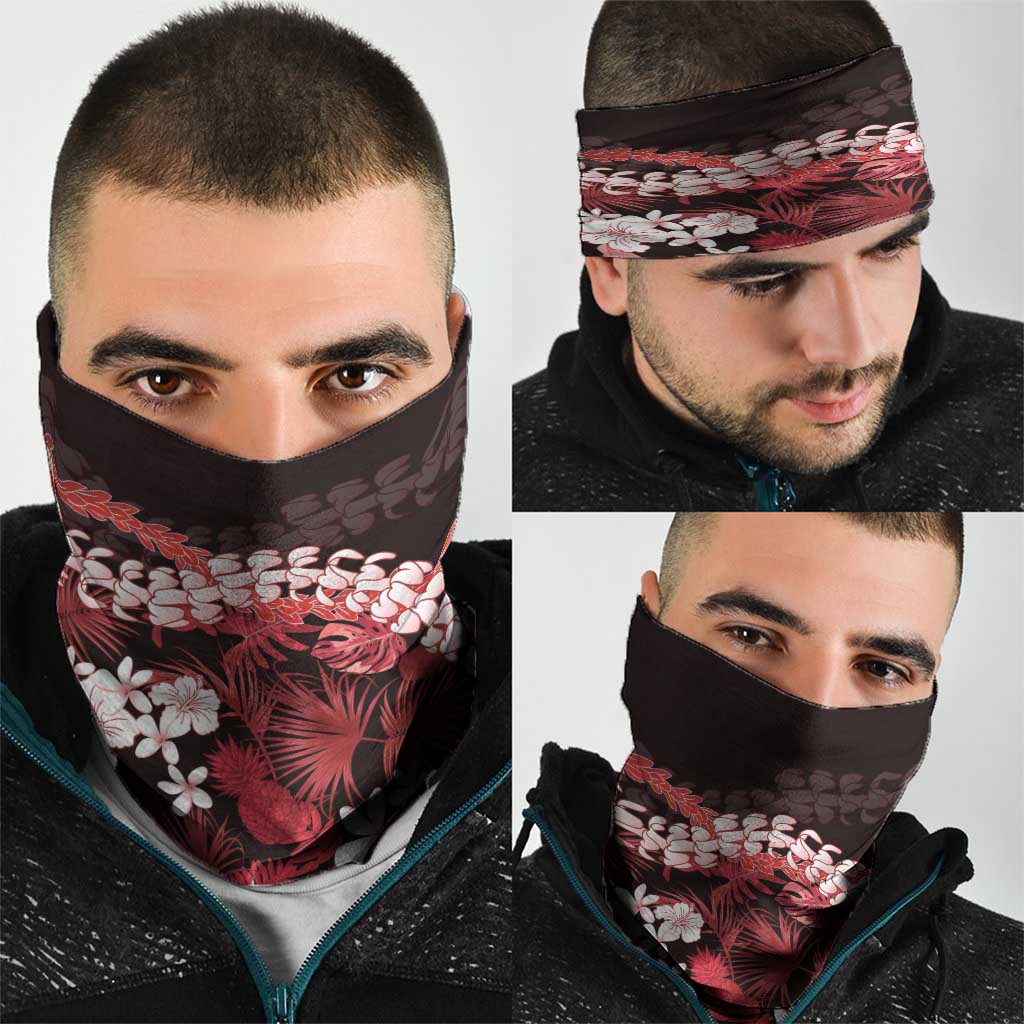 Ulaula Aloha Hawaii Lei Neck Gaiter Tropical Flowers Elegant Vibe - Polynesian Pride