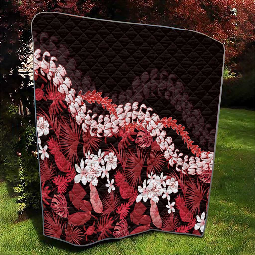 Ulaula Aloha Hawaii Lei Quilt Tropical Flowers Elegant Vibe - Polynesian Pride