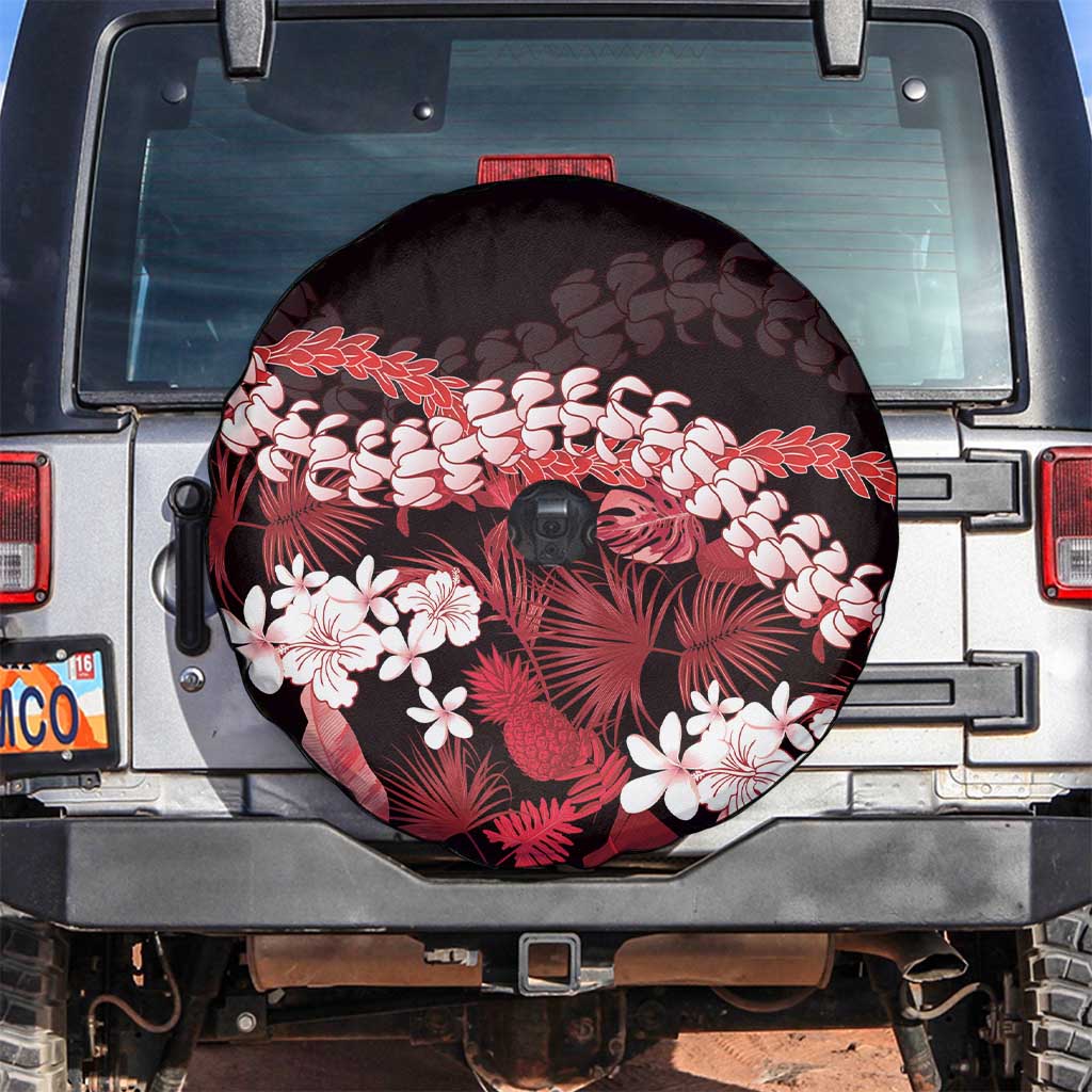 Ulaula Aloha Hawaii Lei Spare Tire Cover Tropical Flowers Elegant Vibe - Polynesian Pride