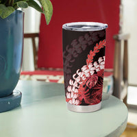 Ulaula Aloha Hawaii Lei Tumbler Cup Tropical Flowers Elegant Vibe LT14 - Polynesian Pride