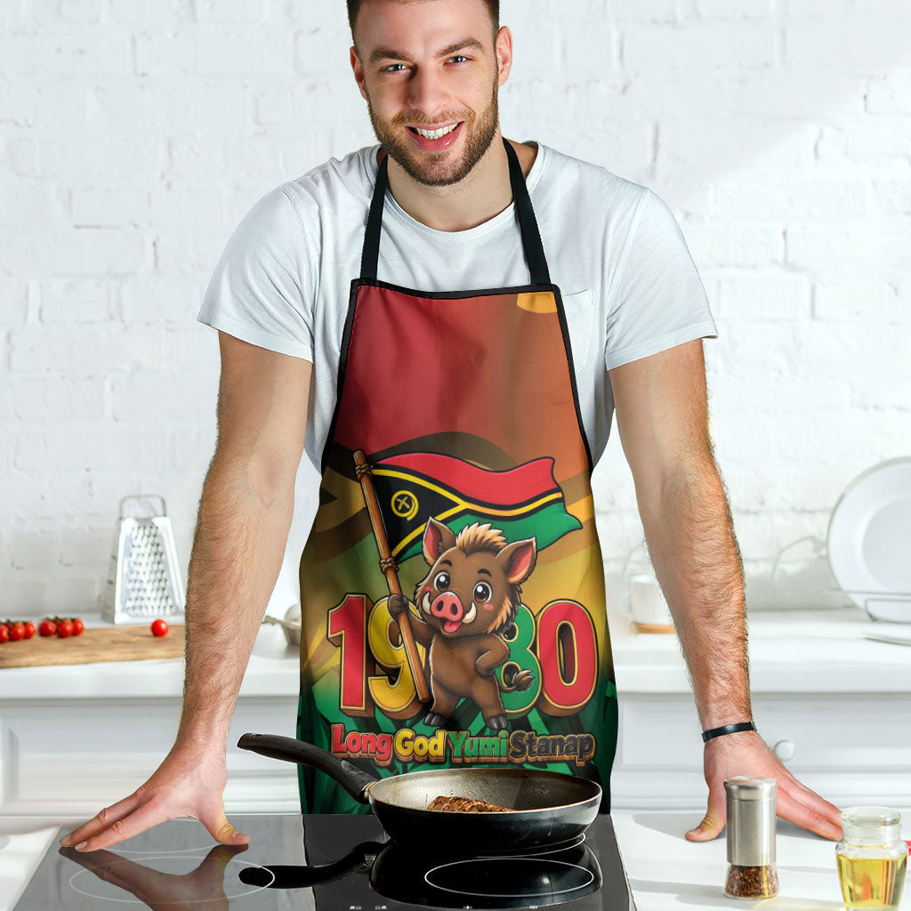 Vanuatu Independence Day Apron Chibi Boar Proud To Be A Ni-Van LT14 - Polynesian Pride