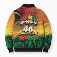 Vanuatu Independence Day Bomber Puffer Jacket Chibi Boar Proud To Be A Ni-Van LT14 - Polynesian Pride