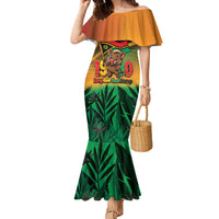 Vanuatu Independence Day Family Matching Mermaid Dress and Hawaiian Shirt Chibi Boar Proud To Be A Ni-Van LT14 Mom's Dress Multicolor - Polynesian Pride