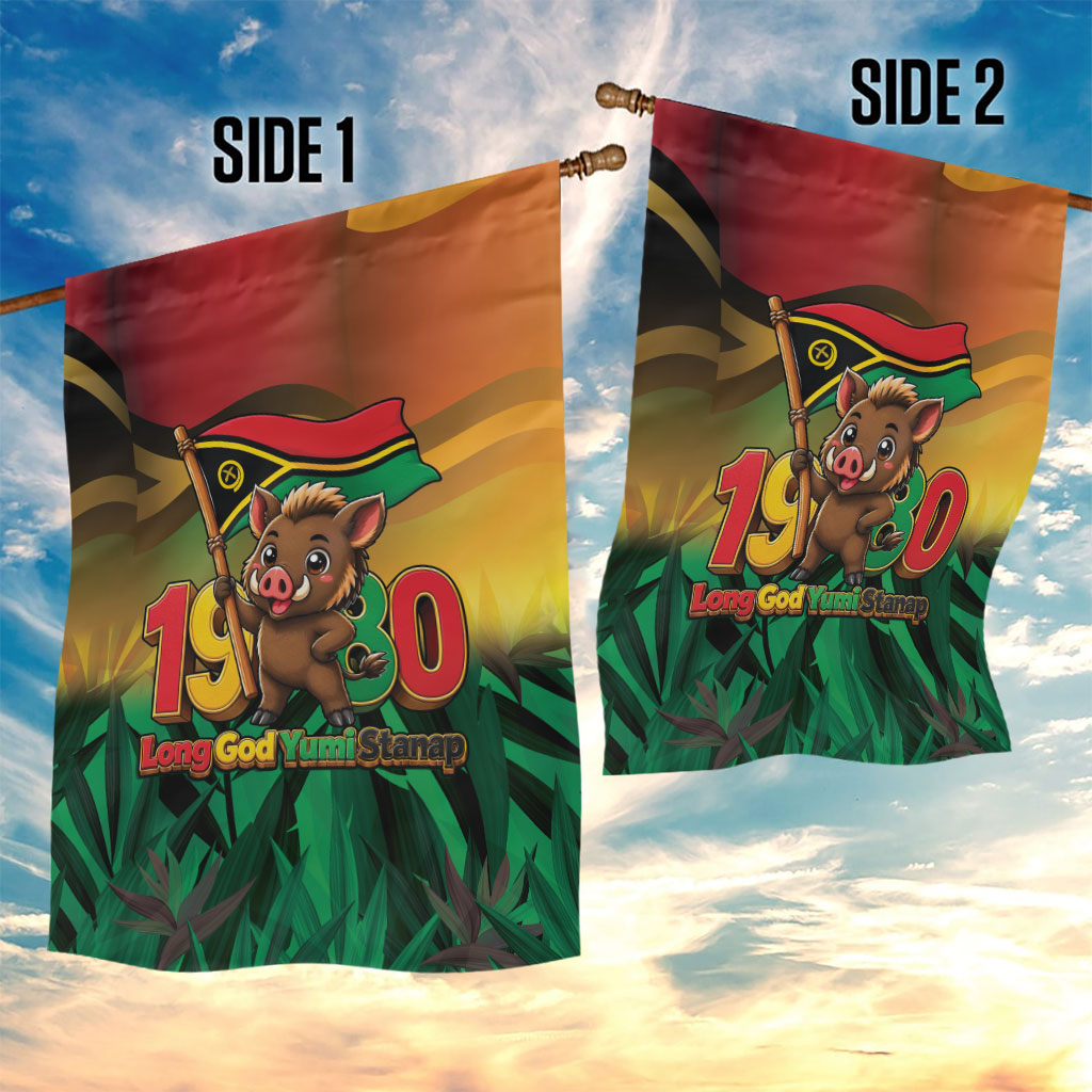 Vanuatu Independence Day Garden Flag Chibi Boar Proud To Be A Ni-Van LT14 - Polynesian Pride