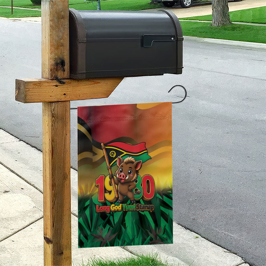 Vanuatu Independence Day Garden Flag Chibi Boar Proud To Be A Ni-Van LT14 - Polynesian Pride